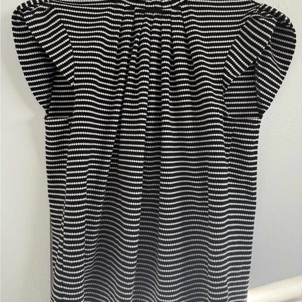 Elle Black and White Striped Top